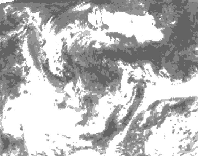 GDPS total cloud 060 hour forecast chart for Canada based on 2026/08/03 1200Z data
