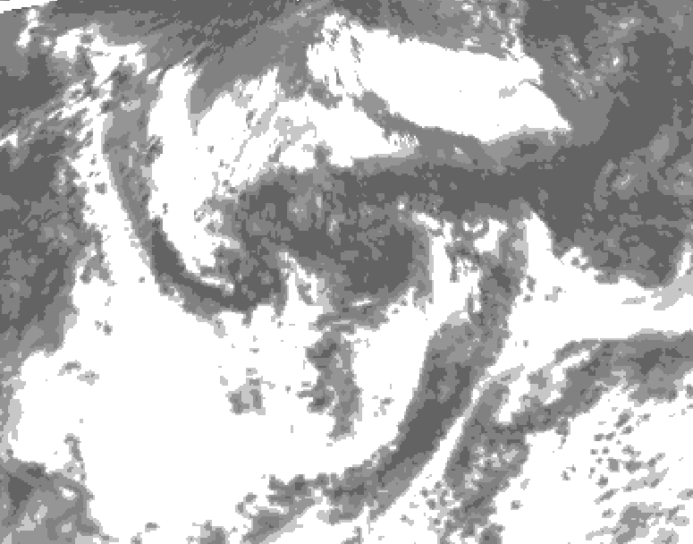 GDPS total cloud 066 hour forecast chart for Canada based on 2026/08/03 1200Z data