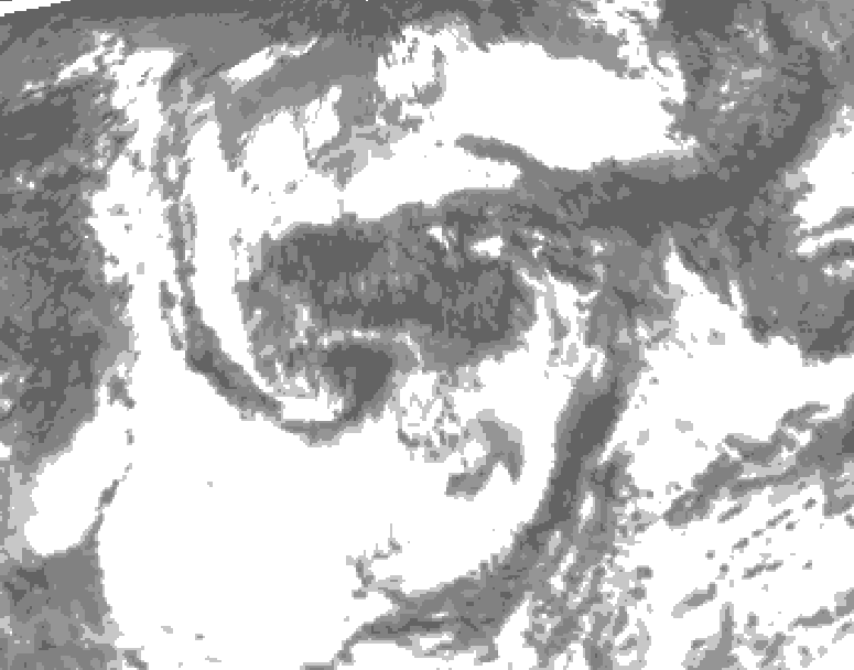 GDPS total cloud 078 hour forecast chart for Canada based on 2026/08/03 1200Z data