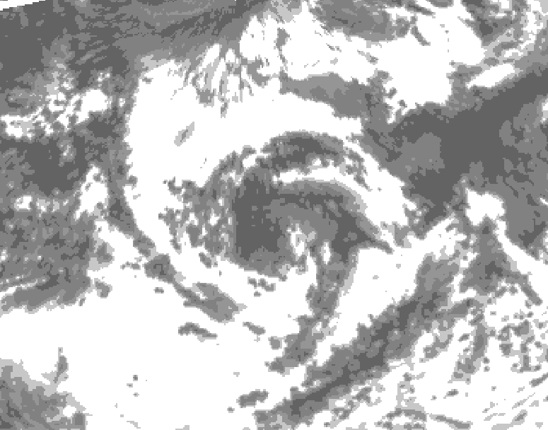 GDPS total cloud 120 hour forecast chart for Canada based on 2026/08/03 1200Z data