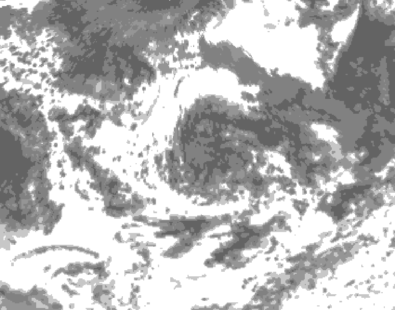 GDPS total cloud 162 hour forecast chart for Canada based on 2026/08/03 1200Z data