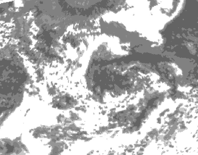 GDPS total cloud 186 hour forecast chart for Canada based on 2026/08/03 1200Z data