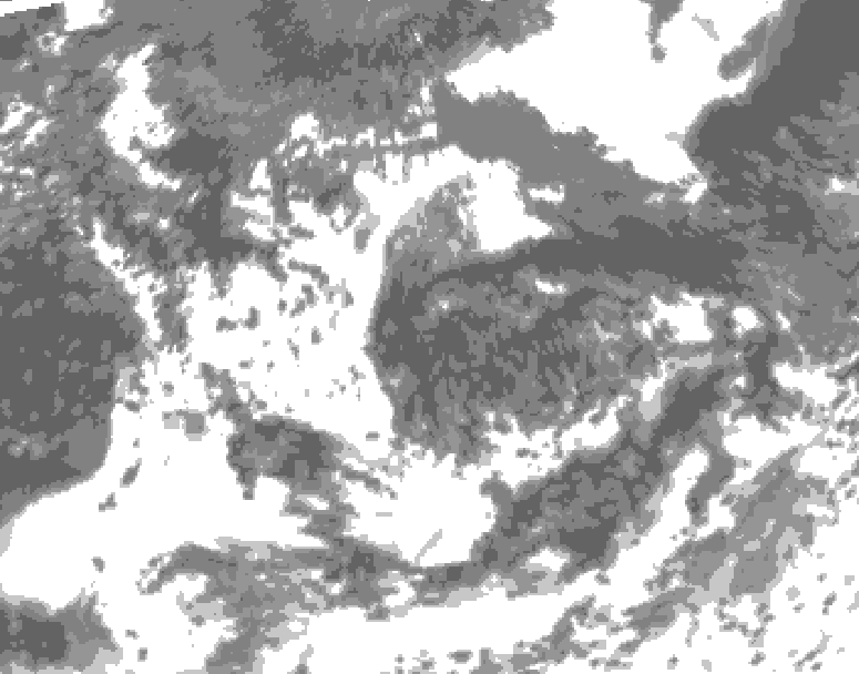 GDPS total cloud 192 hour forecast chart for Canada based on 2026/08/03 1200Z data