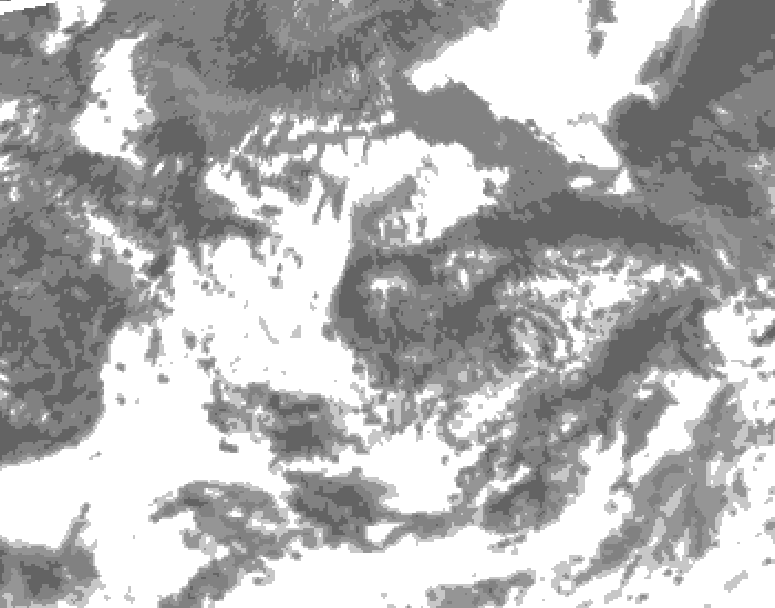 GDPS total cloud 198 hour forecast chart for Canada based on 2026/08/03 1200Z data