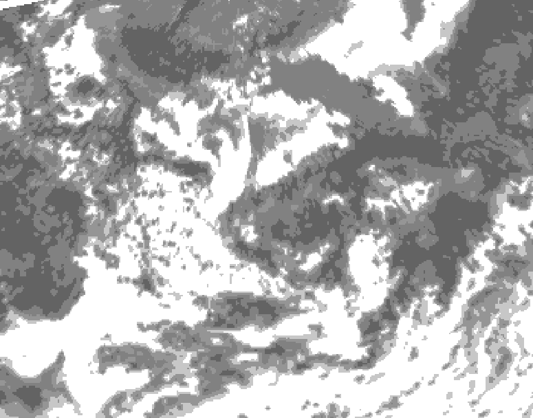 GDPS total cloud 210 hour forecast chart for Canada based on 2026/08/03 1200Z data