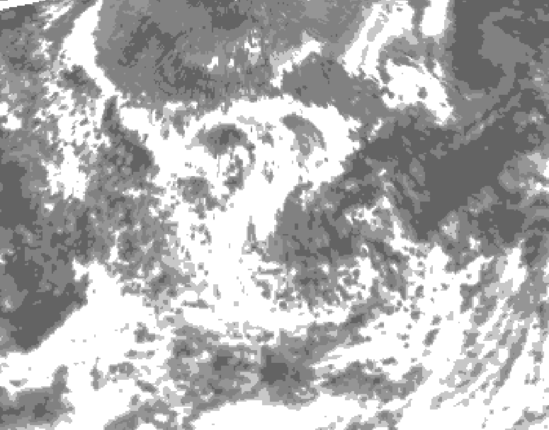 GDPS total cloud 228 hour forecast chart for Canada based on 2026/08/03 1200Z data