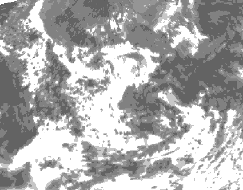 GDPS total cloud 234 hour forecast chart for Canada based on 2026/08/03 1200Z data
