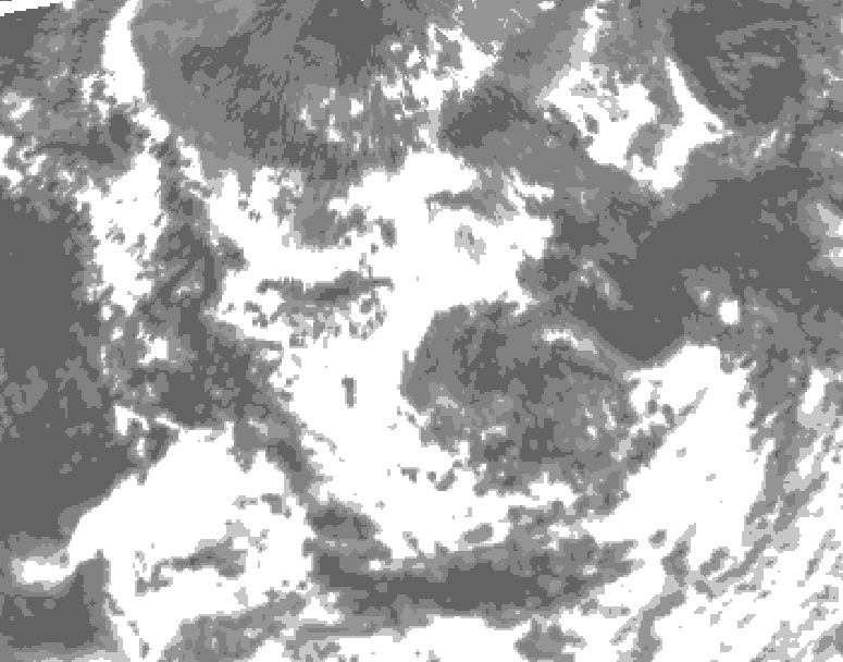 GDPS total cloud 240 hour forecast chart for Canada based on 2026/08/03 1200Z data
