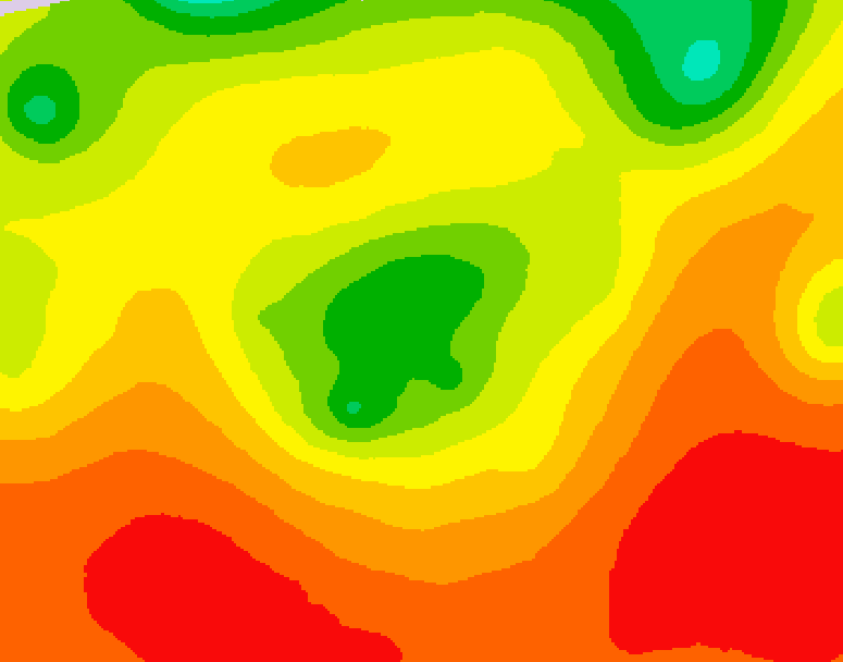 GDPS 500 millibar geopotential height 072 hour forecast chart for Canada based on 2026/08/04 0000Z data