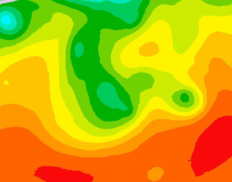 GDPS 500 millibar geopotential height 006 hour forecast chart for Canada based on 2026/08/04 1200Z data