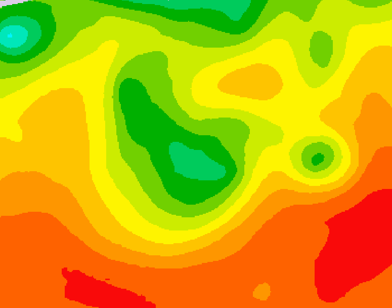 GDPS 500 millibar geopotential height 012 hour forecast chart for Canada based on 2026/08/04 1200Z data