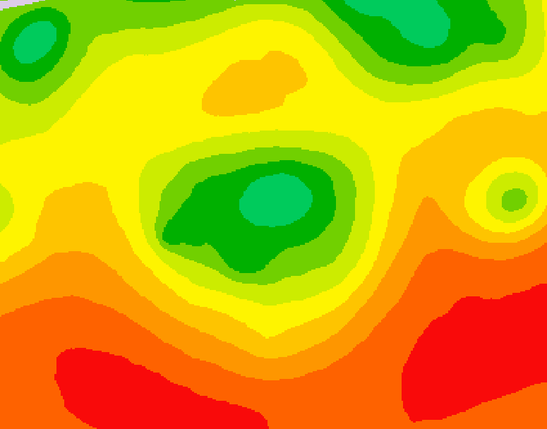 GDPS 500 millibar geopotential height 042 hour forecast chart for Canada based on 2026/08/04 1200Z data