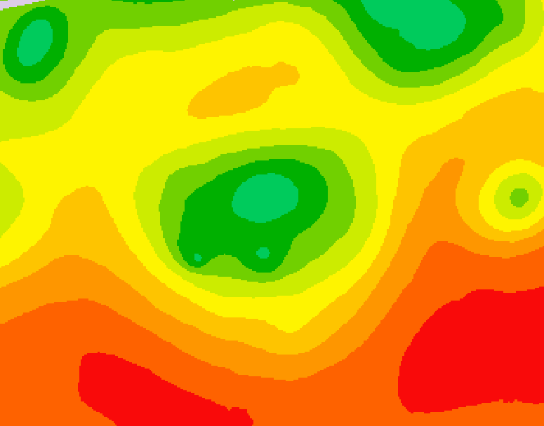 GDPS 500 millibar geopotential height 048 hour forecast chart for Canada based on 2026/08/04 1200Z data