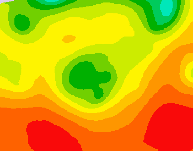 GDPS 500 millibar geopotential height 072 hour forecast chart for Canada based on 2026/08/04 1200Z data