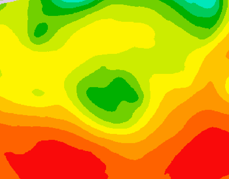 GDPS 500 millibar geopotential height 090 hour forecast chart for Canada based on 2026/08/04 1200Z data