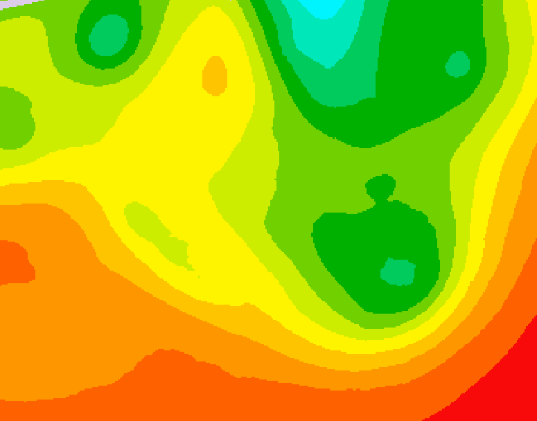 GDPS 500 millibar geopotential height 222 hour forecast chart for Canada based on 2026/08/04 1200Z data