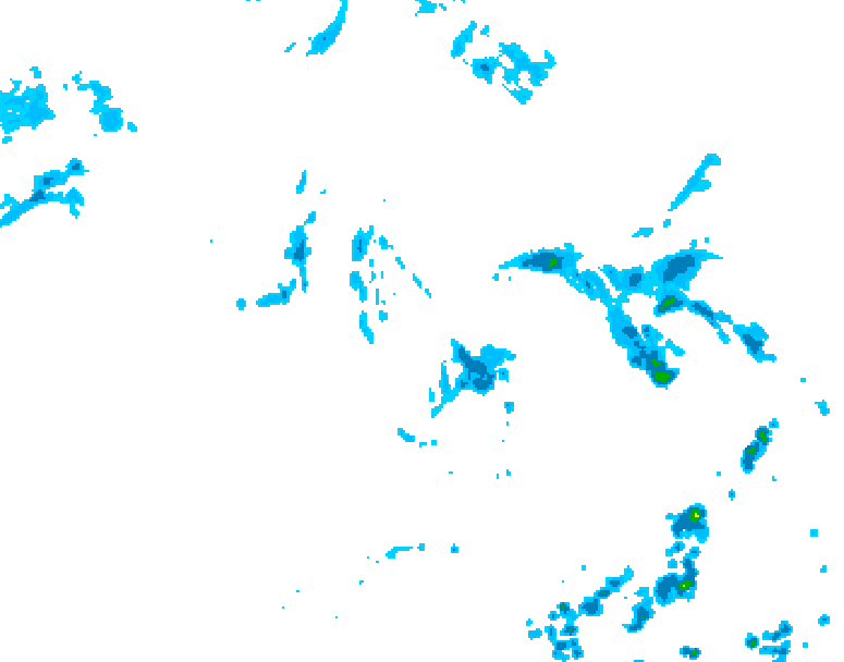 GDPS precipitation 006 hour forecast chart for Canada based on 2026/08/04 1200Z data