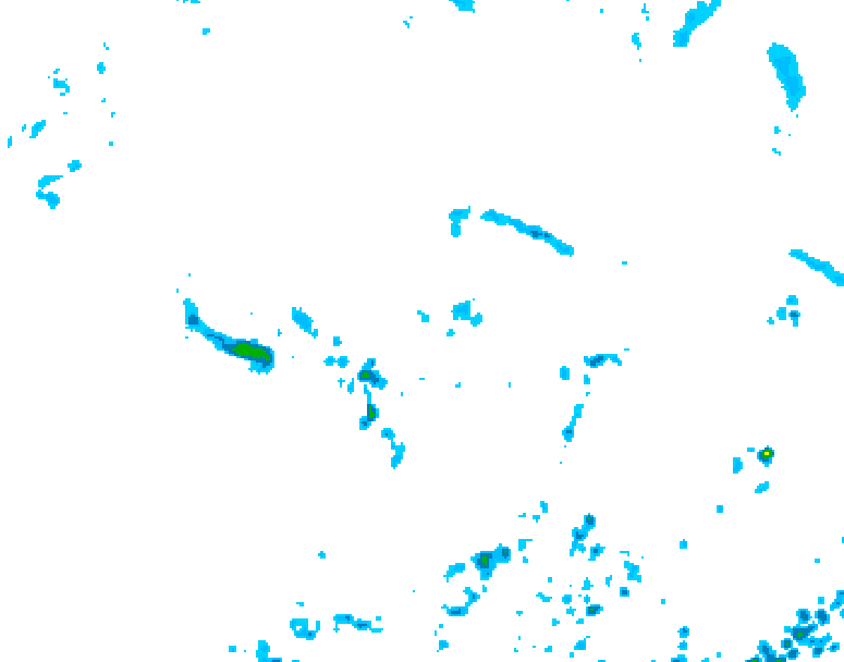 GDPS precipitation 036 hour forecast chart for Canada based on 2026/08/04 1200Z data