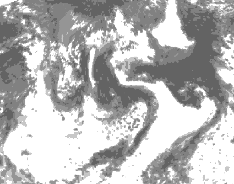 GDPS total cloud 024 hour forecast chart for Canada based on 2026/08/04 0000Z data