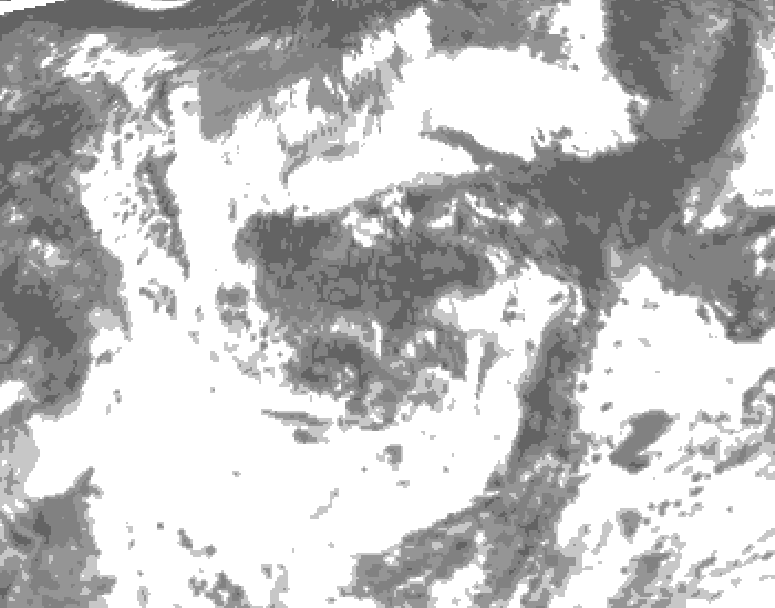 GDPS total cloud 072 hour forecast chart for Canada based on 2026/08/04 0000Z data