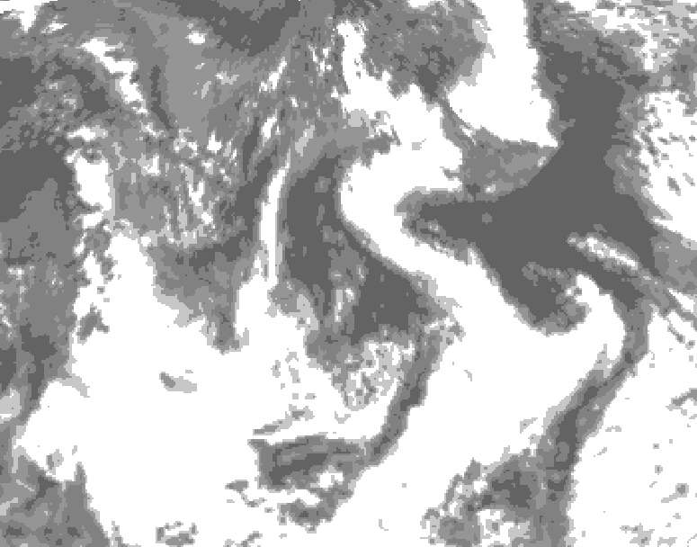 GDPS total cloud 006 hour forecast chart for Canada based on 2026/08/04 1200Z data