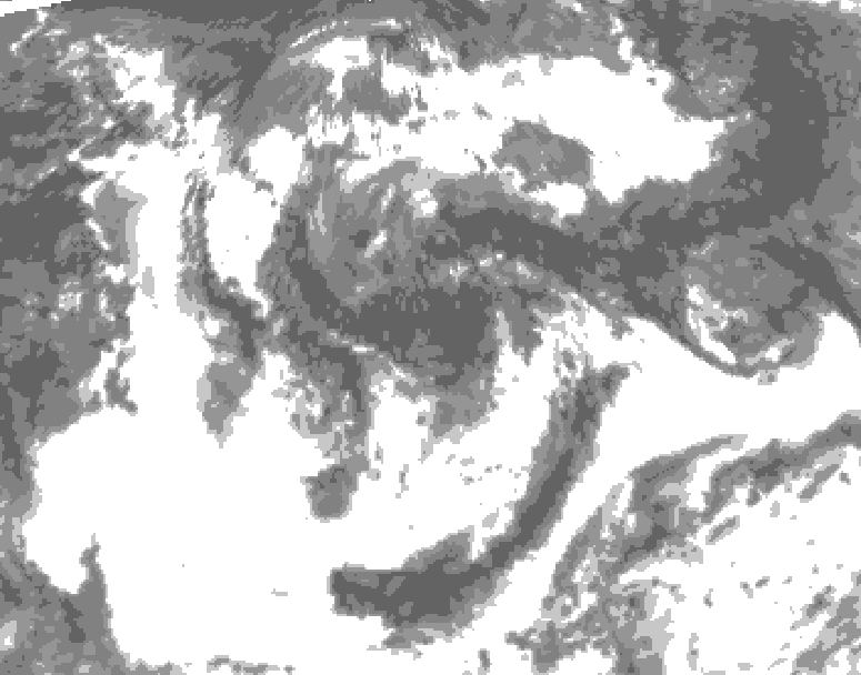 GDPS total cloud 030 hour forecast chart for Canada based on 2026/08/04 1200Z data