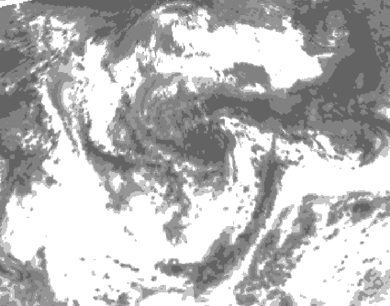 GDPS total cloud 036 hour forecast chart for Canada based on 2026/08/04 1200Z data