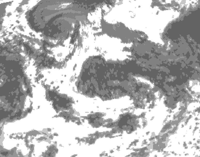 GDPS total cloud 144 hour forecast chart for Canada based on 2026/08/04 1200Z data
