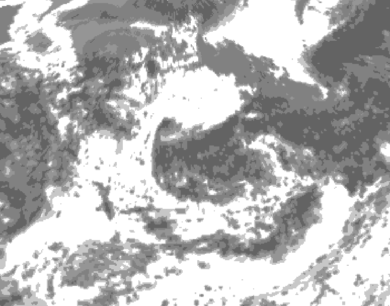 GDPS total cloud 162 hour forecast chart for Canada based on 2026/08/04 1200Z data