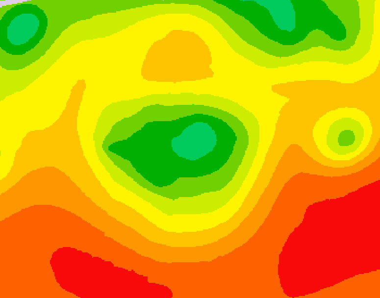GDPS 500 millibar geopotential height 024 hour forecast chart for Canada based on 2026/08/05 0000Z data