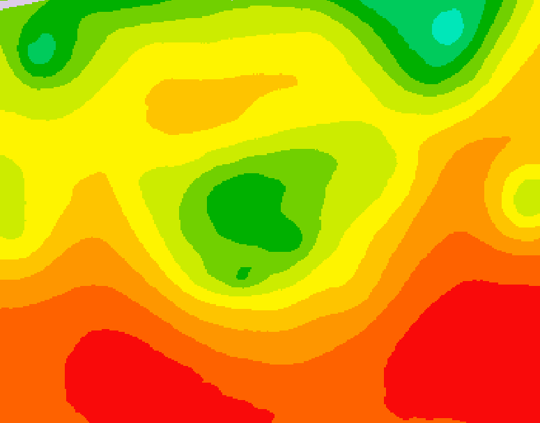 GDPS 500 millibar geopotential height 048 hour forecast chart for Canada based on 2026/08/05 0000Z data