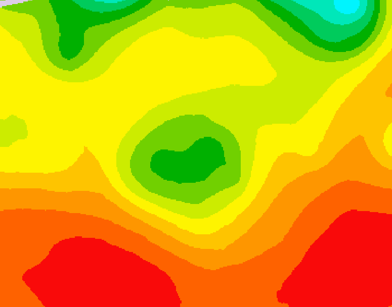 GDPS 500 millibar geopotential height 072 hour forecast chart for Canada based on 2026/08/05 0000Z data