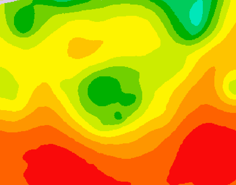 GDPS 500 millibar geopotential height 042 hour forecast chart for Canada based on 2026/08/05 1200Z data