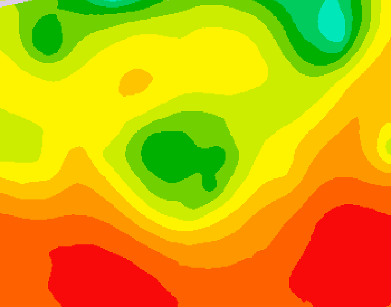 GDPS 500 millibar geopotential height 048 hour forecast chart for Canada based on 2026/08/05 1200Z data