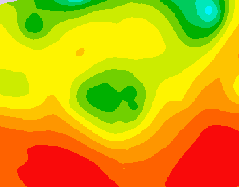 GDPS 500 millibar geopotential height 054 hour forecast chart for Canada based on 2026/08/05 1200Z data
