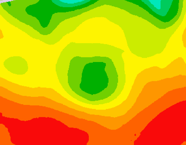 GDPS 500 millibar geopotential height 078 hour forecast chart for Canada based on 2026/08/05 1200Z data