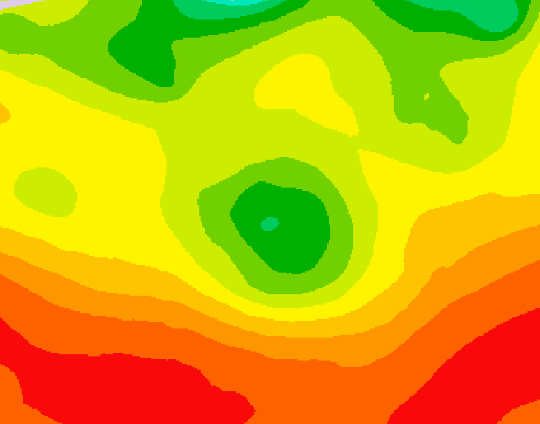 GDPS 500 millibar geopotential height 090 hour forecast chart for Canada based on 2026/08/05 1200Z data