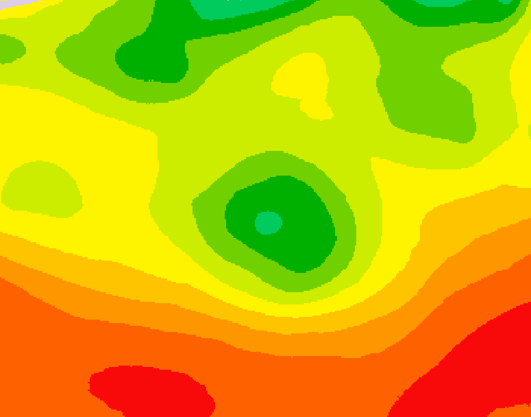 GDPS 500 millibar geopotential height 096 hour forecast chart for Canada based on 2026/08/05 1200Z data