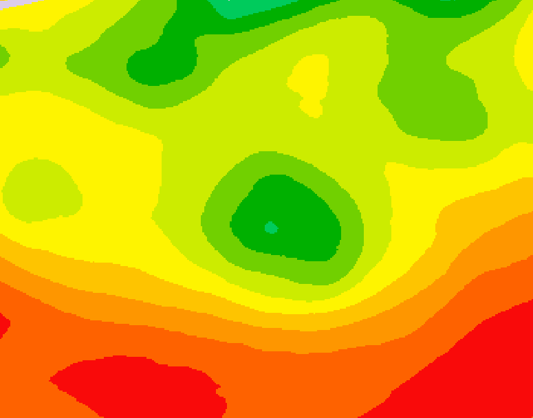 GDPS 500 millibar geopotential height 102 hour forecast chart for Canada based on 2026/08/05 1200Z data