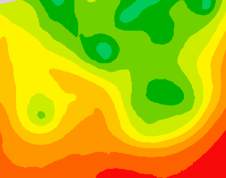 GDPS 500 millibar geopotential height 222 hour forecast chart for Canada based on 2026/08/05 1200Z data