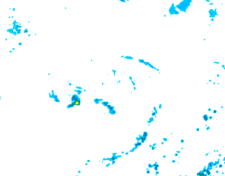 GDPS precipitation 018 hour forecast chart for Canada based on 2026/08/05 1200Z data