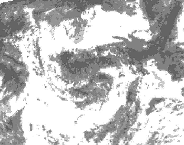 GDPS total cloud 048 hour forecast chart for Canada based on 2026/08/05 0000Z data