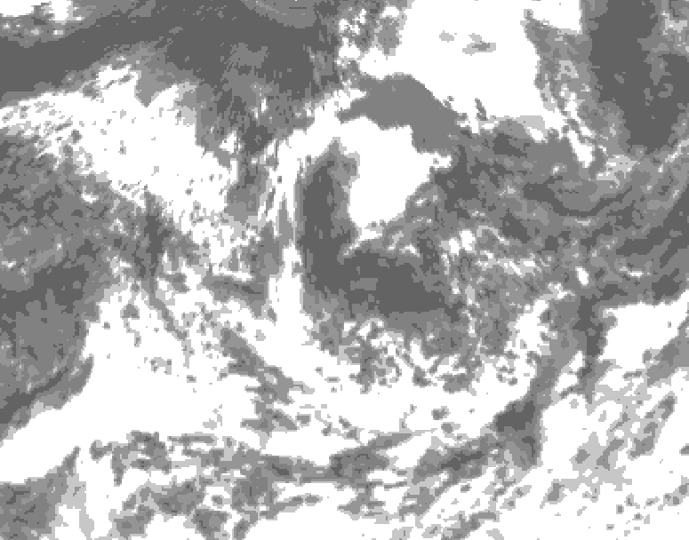 GDPS total cloud 168 hour forecast chart for Canada based on 2026/08/05 0000Z data
