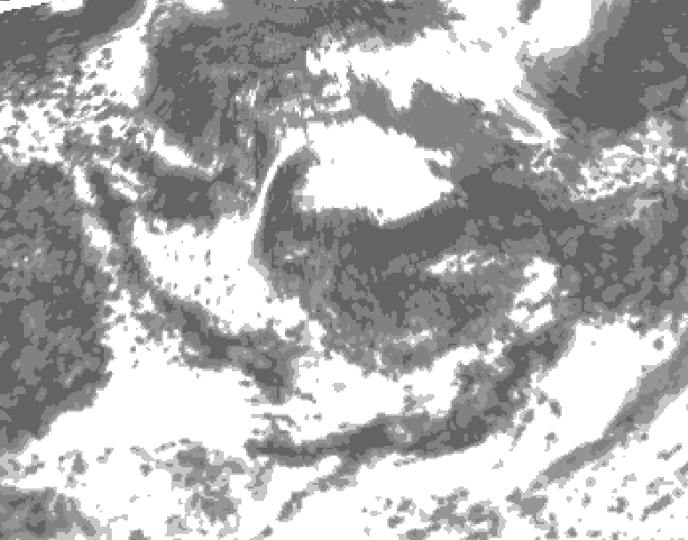 GDPS total cloud 144 hour forecast chart for Canada based on 2026/08/05 1200Z data