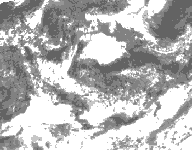 GDPS total cloud 150 hour forecast chart for Canada based on 2026/08/05 1200Z data