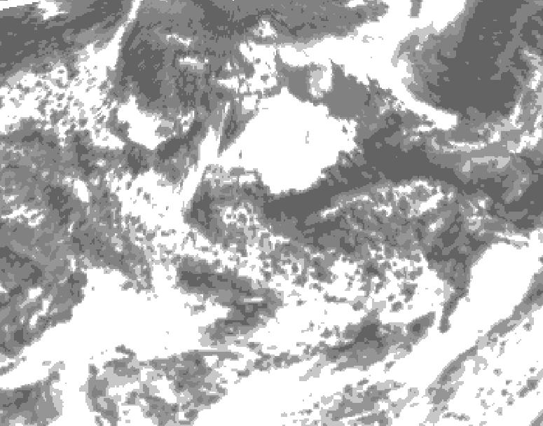 GDPS total cloud 156 hour forecast chart for Canada based on 2026/08/05 1200Z data
