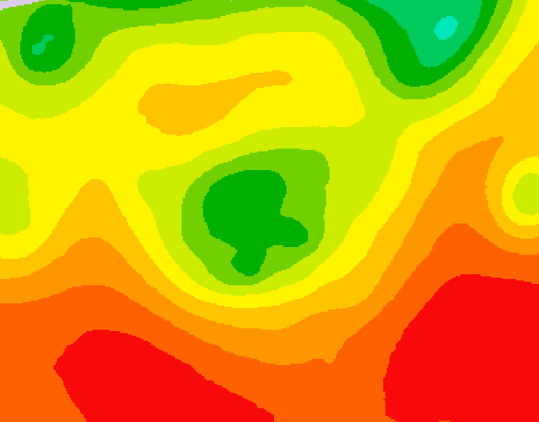 GDPS 500 millibar geopotential height 024 hour forecast chart for Canada based on 2026/08/06 0000Z data