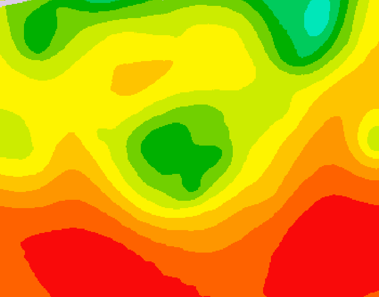 GDPS 500 millibar geopotential height 018 hour forecast chart for Canada based on 2026/08/06 1200Z data