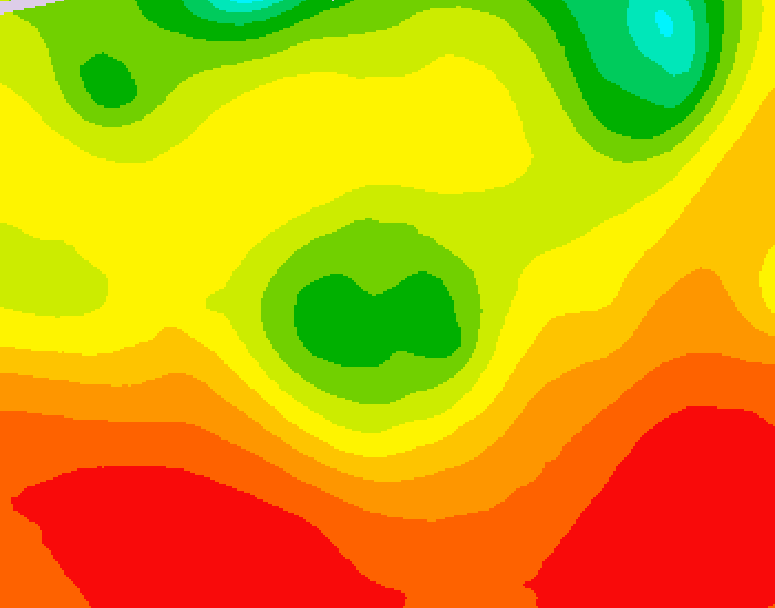 GDPS 500 millibar geopotential height 030 hour forecast chart for Canada based on 2026/08/06 1200Z data