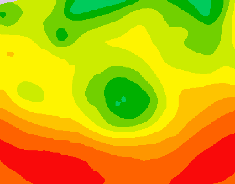 GDPS 500 millibar geopotential height 066 hour forecast chart for Canada based on 2026/08/06 1200Z data